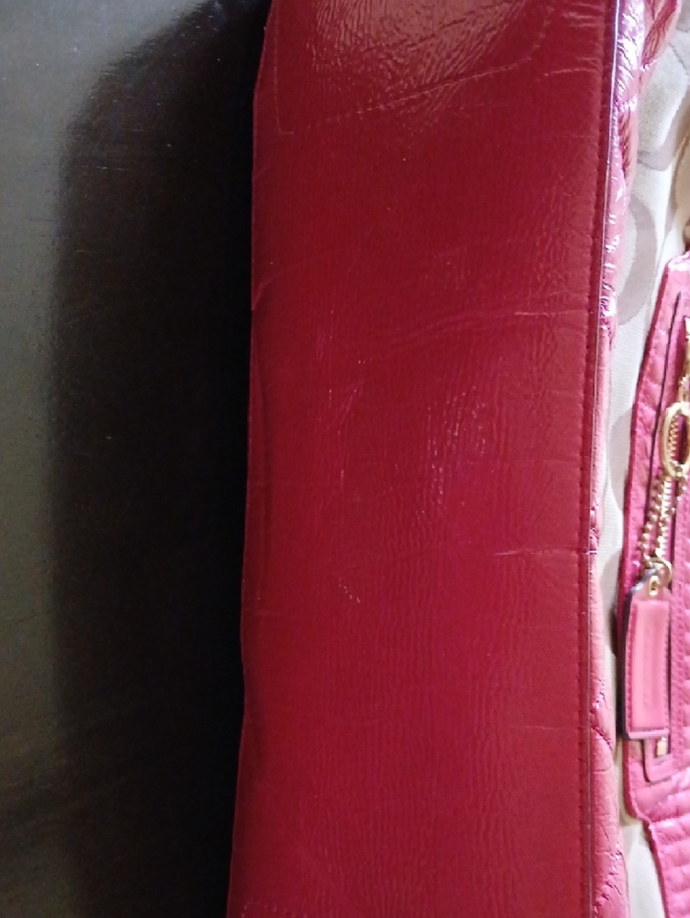 Coach Pink Signature Quilted Canvas Shoulder Tote - Picture 7 of 15